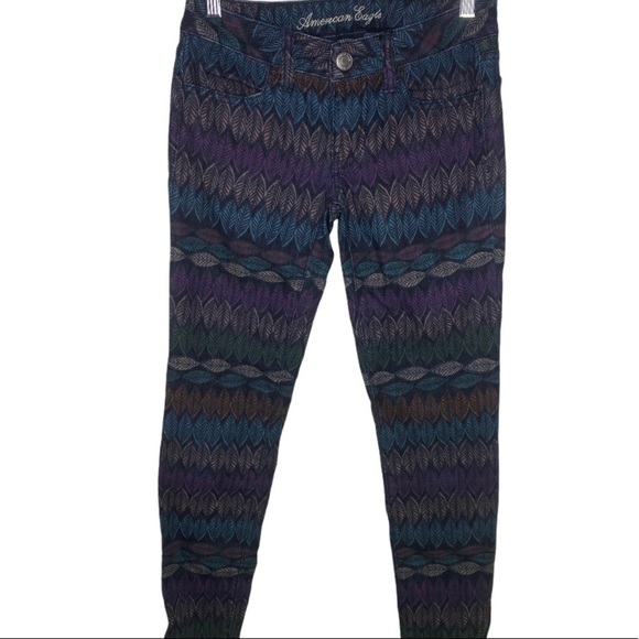 American Eagle Jeggings Feather Leaves - Picture 5 of 6